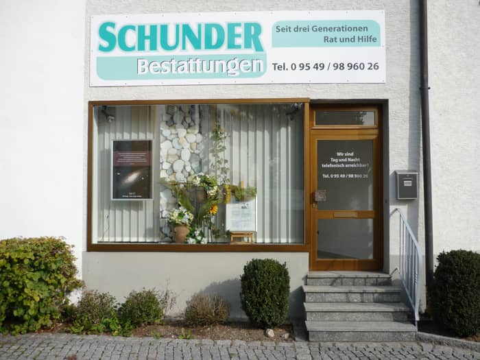 Büro / Standort Trabelsdorf, Schunder Bestattungen Steigerwaldstraße 2, 96170 Trabelsdorf